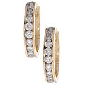 14k Gold and 2ct TDW Diamond Hoop Earrings (G-H, SI1)