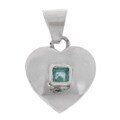 Square Emerald Heart Pendant (Colombia)