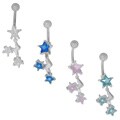 Shooting Star Dangle Curved Navel Barbell