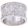 Sterling Silver Designer Cubic Zirconia Ring