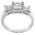 Sterling Silver Princess-cut CZ Ring