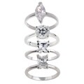 Sterling Silver CZ Princess-cut Ring