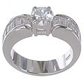 Sterling Silver Baguette CZ Ring