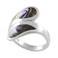 Sterling Silver Mother-of-Pearl Drop Ring