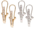 14k Gold 1/4ct TDW Diamond J-hoop Earrings