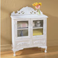 Distressed White Two-door Cabinet
