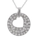 14k Gold 1/2ct TDW Diamond Circle Heart Pendant