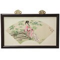 Lady and Bamboo Watercolor (China)