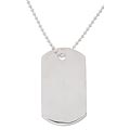 Sterling Silver Dog Tag with Pallini Chain