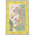 Hand-woven Kids Bunny Wool Rug (4' x 6')