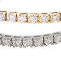 14k Gold 10ct Diamond Traditional Tennis Bracelet (I, SI2)