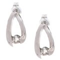 14k White Gold & 1/4ct Diamond Earrings