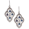 Sterling Silver Black Pearl CZ Earrings