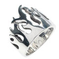 Sterling Silver Flame Ring