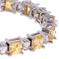 Sterling Silver Yellow/White CZ Bracelet