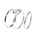 Sterling Silver Twist Lite Ring Set (All Sizes)