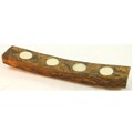 Mango Wood Candleholder Tray w/ Candles (Thailand)
