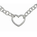 Sterling Silver Center Heart Toggle Necklace