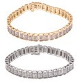 10k Gold Multi-row 3ct TDW Diamond Tennis Bracelet (J, I1)