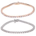 14k Gold Four-prong 3ct TDW Diamond Tennis Bracelet (J,I1)