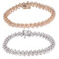 14k Gold 5ct Diamond Spiral Tennis Bracelet (J, I1)