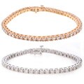 14k Gold 5ct Diamond Traditional Tennis Bracelet (J, I1)