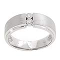 14k White Gold Two-stone 1/3ct Diamond Men's Ring