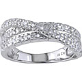 14-kt. White Gold 1/4-ct Diamond Criss Cross Ring