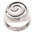 Sterling Silver Carved Swirl Ring