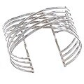 Sterling Silver Cross Over Cuff