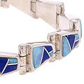 Sterling Silver Lapis Opal Toggle Bracelet