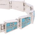 Sterling Silver and Inlay Turquoise Bracelet