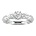 14k White Gold 1/2ct TDW Diamond Three-stone Ring