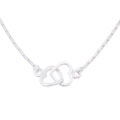 Sterling Silver Interlocking Heart Necklace