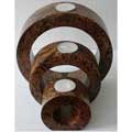 (Set of 3) Mango Wood Nesting Candleholders (Thailand)
