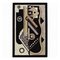 Hand-tufted Contempo Cubist Black Wool Rug (8' x 11')