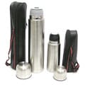 Stainless Steel 1-liter and 0.5-liter Flasks