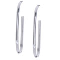 Sterling Silver Long Hoop Earrings