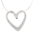Sterling Silver Loop Heart Pendant