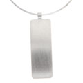 Sterling Silver Brushed Tag Pendant