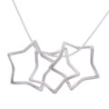 Sterling Silver Interlinking Stars Necklace