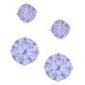Sterling Silver CZ Earring Set (Pair of 2)