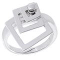 Sterling Silver Squares Fidget Ring
