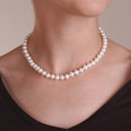 14k Gold Cultured Freshwater Pearl Strand (7.5-8mm/16in)