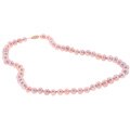 14k Gold Cultured Pink Freshwater Pearl Necklace (7.5-8 mm/ 16 in)