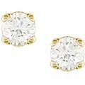 14-kt. Gold 1/10 Ct. TDW Diamond Child Stud Earrings Closed Screw Back (H-J/ I1-I2)