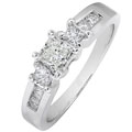 14k White Gold 3/4ct TDW Diamond Engagement Ring