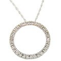 10-kt. White Gold 1/8-ct TW Diamond Circle Necklace