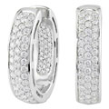 18k Gold 3 5/8ct TDW Diamond Huggie Earrings (G-H-I, SI)