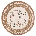 Flat-woven Garden Ivory Wool Rug (6' Round)
